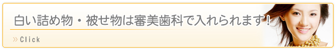白い詰め物・被せ物は審美歯科で入れられます！